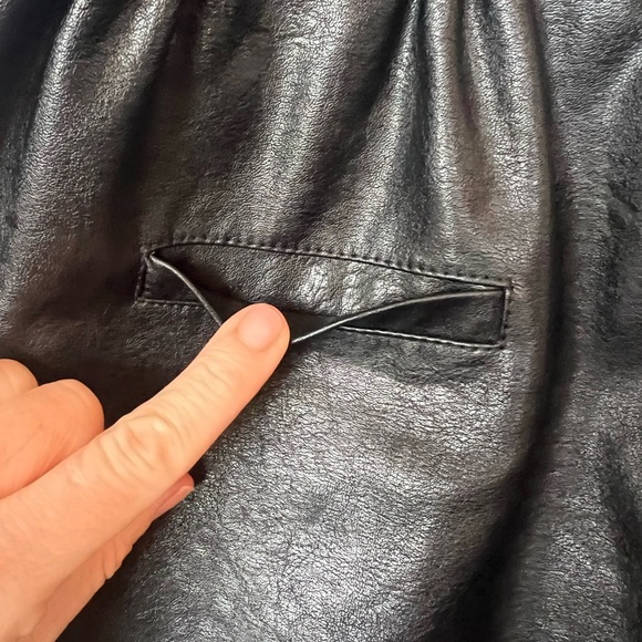 FAUX LEATHER ELASTIC HIGH WAIST PAPER BAG WOMENS SHORTS NWT XL - Picture 7 of 13